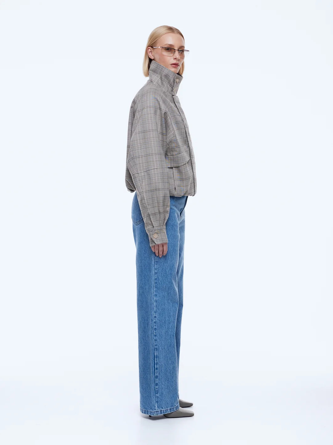 ENA PELLY - ZADIE BOMBER JACKET - CHECK