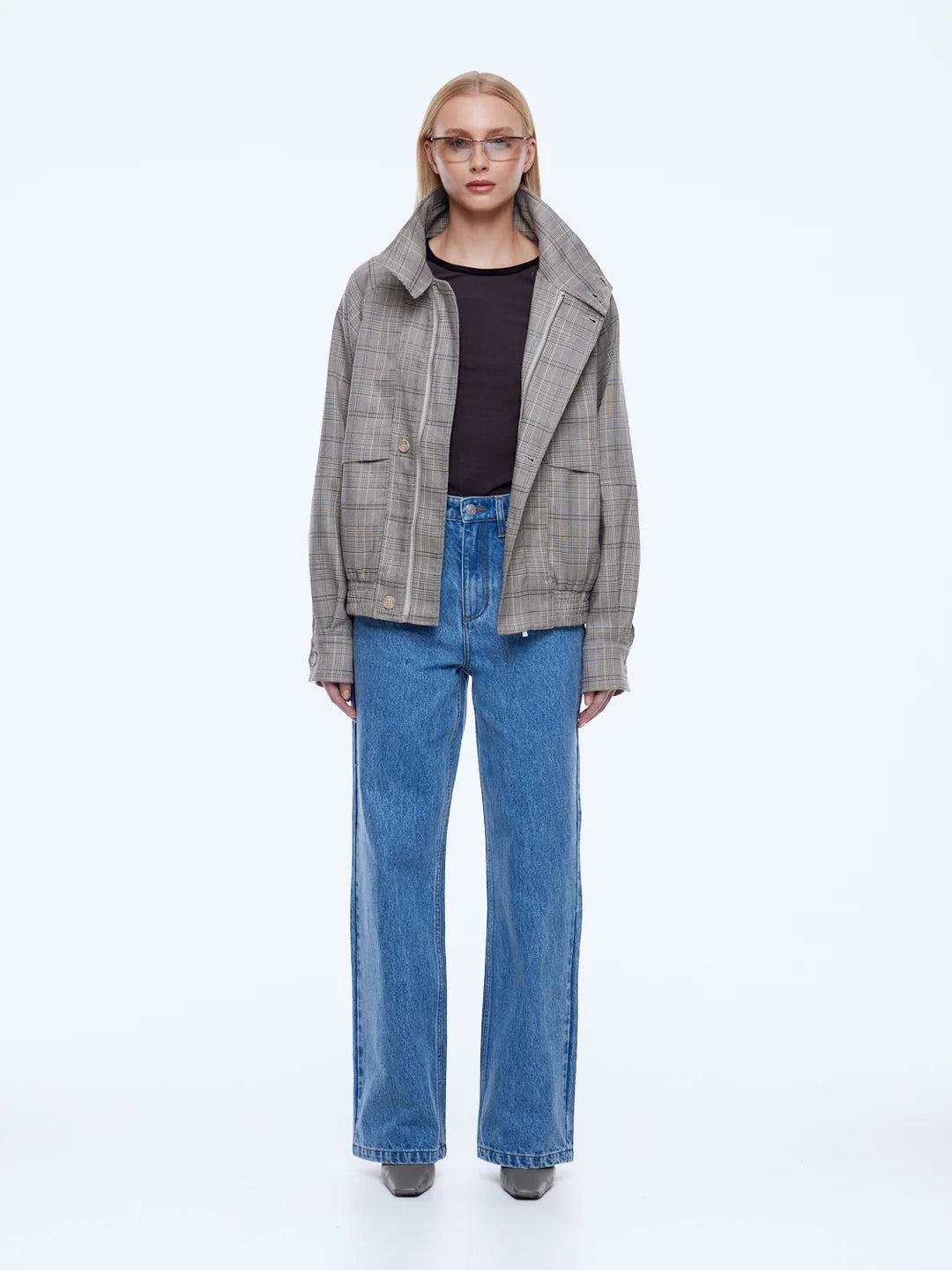 ENA PELLY - ZADIE BOMBER JACKET - CHECK