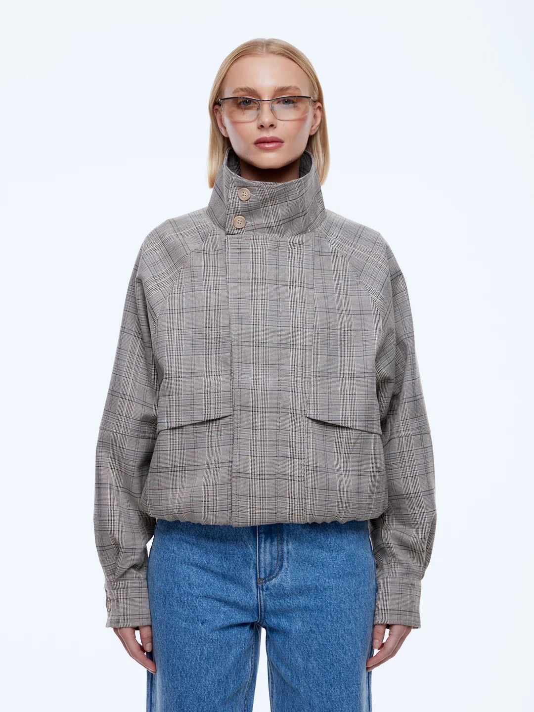 ENA PELLY - ZADIE BOMBER JACKET - CHECK