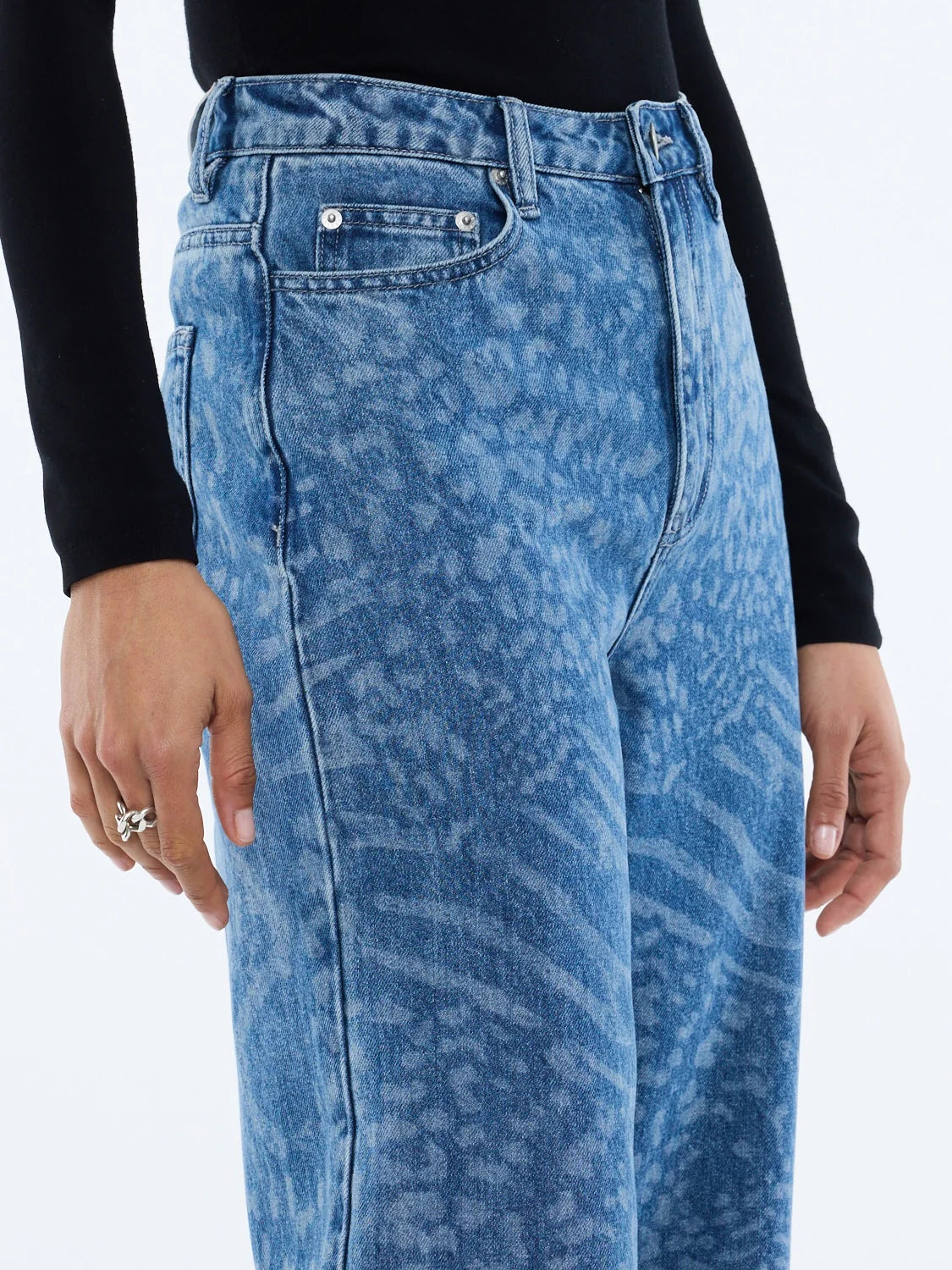 ENA PELLY - LISA DENIM JEAN - BLUE MIXED ANIMAL
