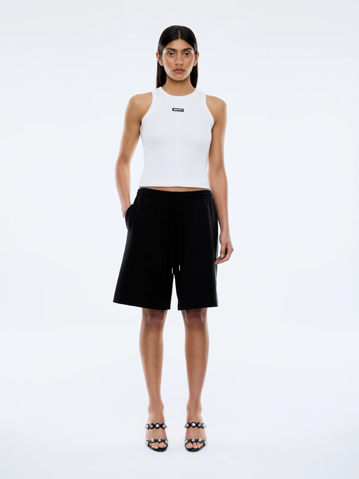 ENA PELLY - SARAH TRACK SHORT - VINTAGE BLACK