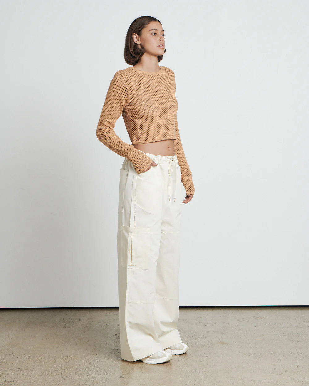 BARE BY CHARLIE HOLIDAY - THE PARACHUTE PANT - ECRU