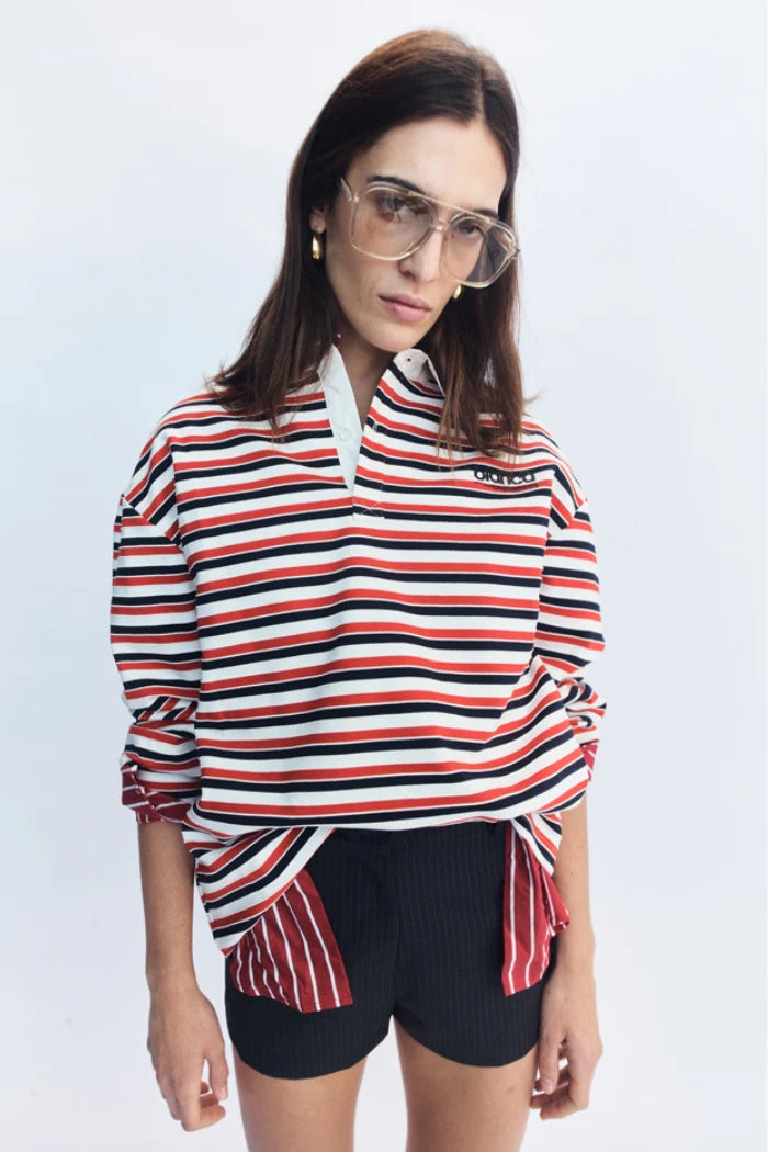BLANCA - ELLIE POLO TOP - RED