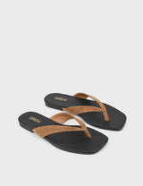 SIREN - EVITA FLAT THONG - TOBACCO SUEDE