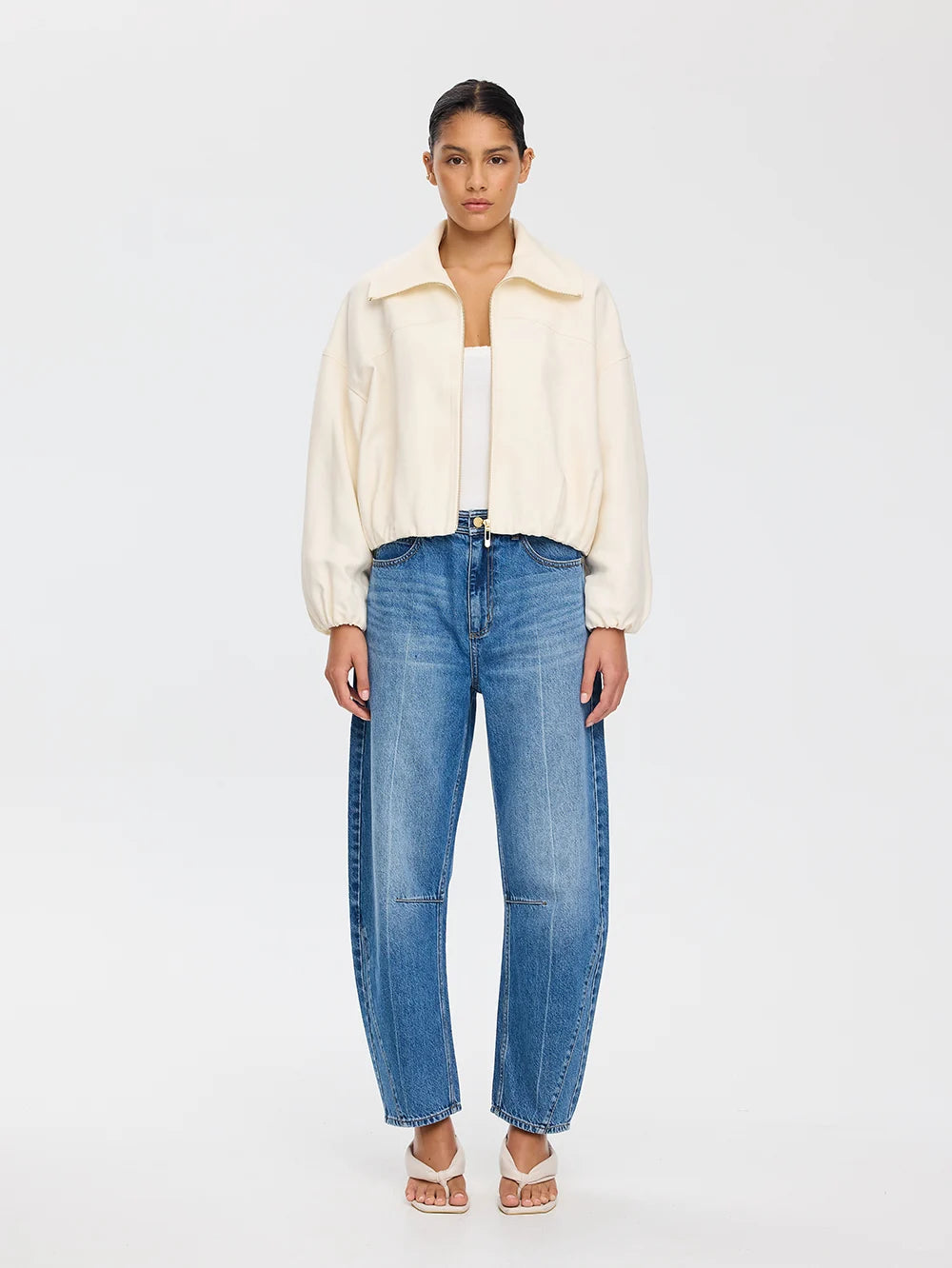 KIVARI - CASS CROPPED JACKET - IVORY