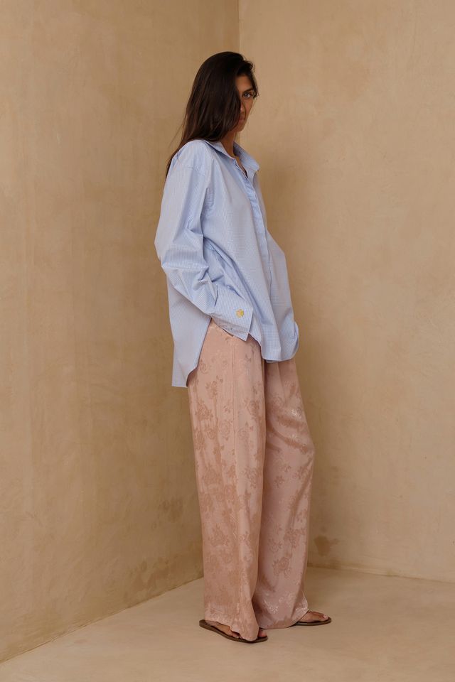 LILYA - HASTINGS SHIRT - BLUE MICRO CHECK