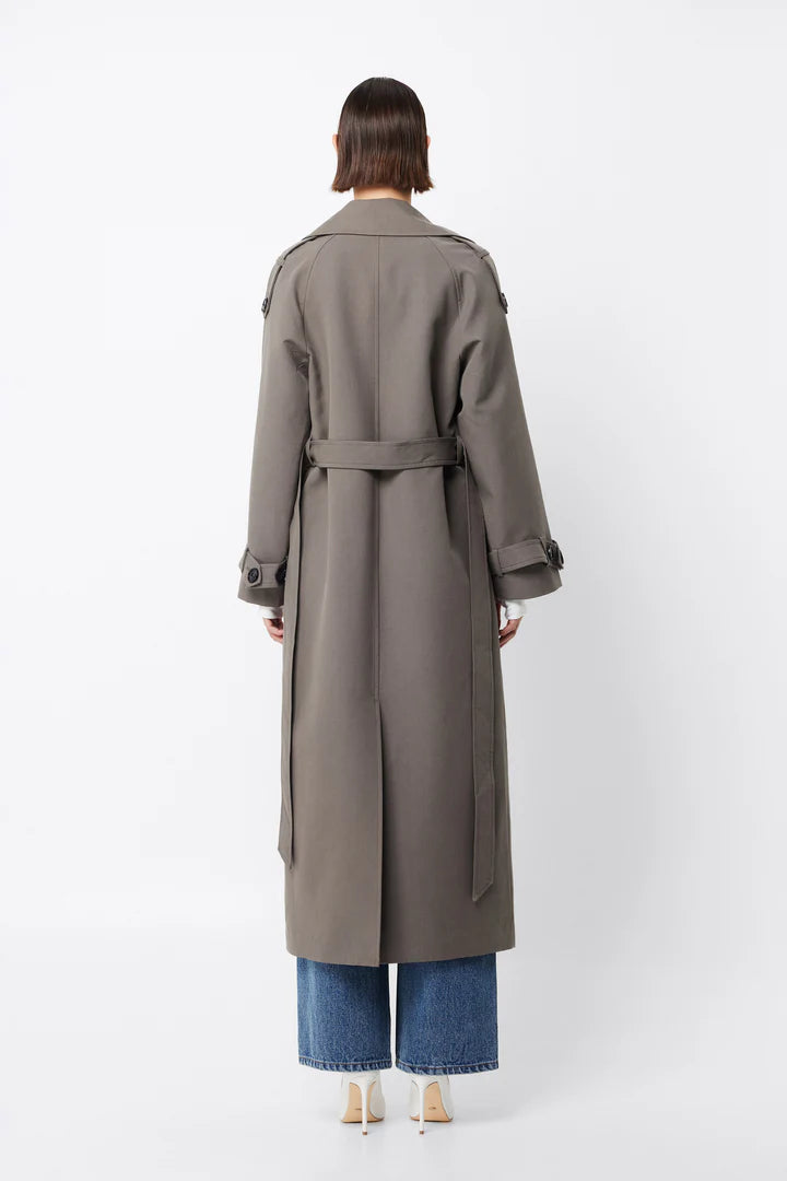 MOSSMAN - FRANKLIN TRENCH COAT - CHARCOAL