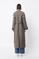 MOSSMAN - FRANKLIN TRENCH COAT - CHARCOAL