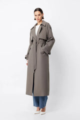 MOSSMAN - FRANKLIN TRENCH COAT - CHARCOAL