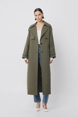 MOSSMAN - FRANKLIN TRENCH COAT - KHAKI