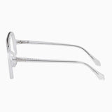 VALLEY EYEWEAR - BANG - Crystal w. Silver Metal / Clear Blue Blocker Lens