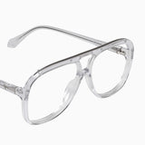 VALLEY EYEWEAR - BANG - Crystal w. Silver Metal / Clear Blue Blocker Lens