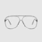 VALLEY EYEWEAR - BANG - Crystal w. Silver Metal / Clear Blue Blocker Lens