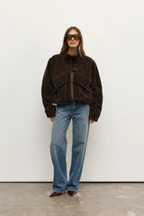 BAYSE - INEZ JACKET - DEEP BROWN