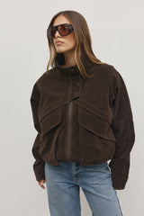 BAYSE - INEZ JACKET - DEEP BROWN