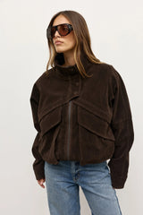 BAYSE - INEZ JACKET - DEEP BROWN