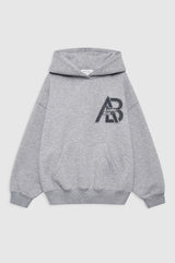 ANINE BING - JACI HOODIE LETTERMAN - MEDIUM HEATHER GREY