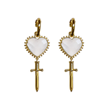 MOUNTAIN & MOON - JULIET EARRINGS - GOLD/CRYSTAL QUARTZ