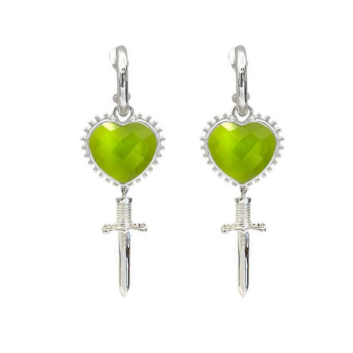 MOUNTAIN & MOON - JULIET EARRINGS - SILVER/PERIDOT HYRDO