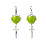 MOUNTAIN & MOON - JULIET EARRINGS - SILVER/PERIDOT HYRDO