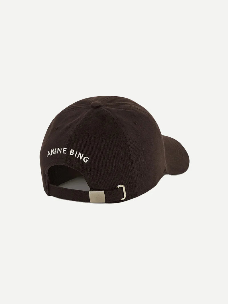 ANINE BING - JEREMY BASEBALL CAP - DEEP BROWN
