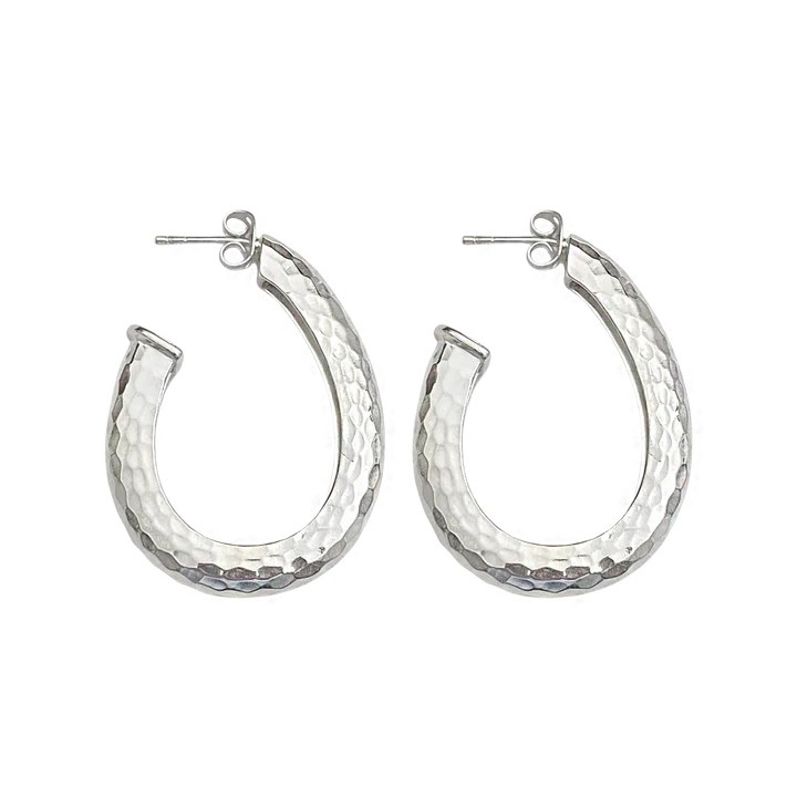 MOUNTAIN & MOON - KITTY HOOPS - SILVER