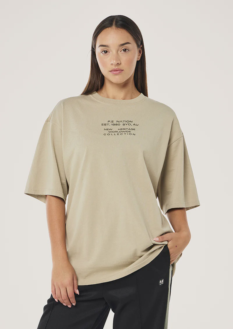PE NATION - LAMONT TEE - WASHED BISCUIT