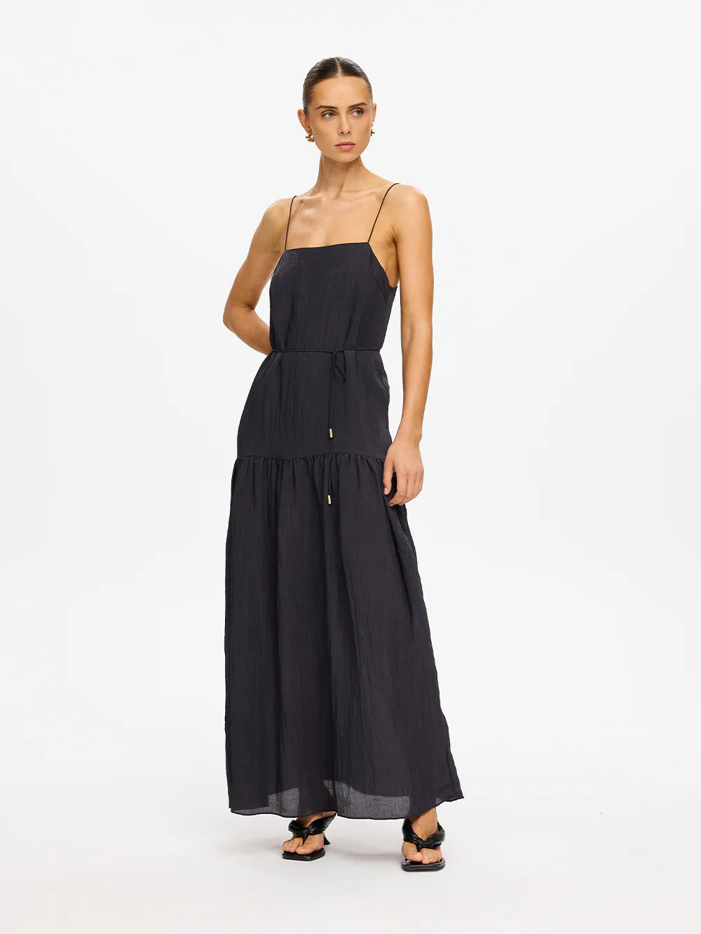 KIVARI - UMA MAXI DRESS - CHARCOAL