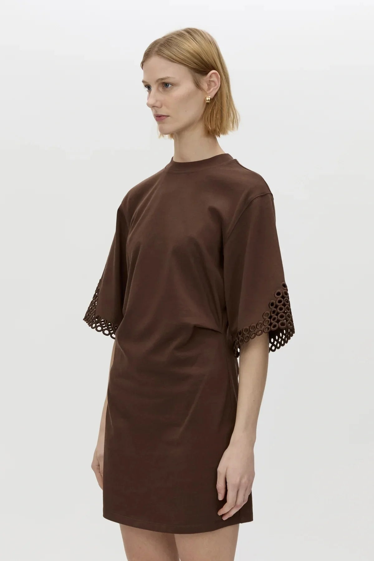 CAMILLA AND MARC - LOLANI MINI TEE DRESS - CHOCOLATE