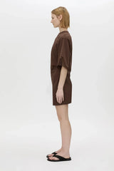 CAMILLA AND MARC - LOLANI MINI TEE DRESS - CHOCOLATE