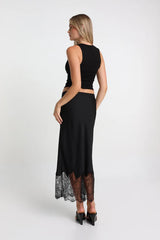 MADISON THE LABEL - LUELLA MAXI SKIRT - BLACK