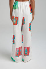 SUMMI SUMMI - LINEN PANTS - MONTAGE WHITE