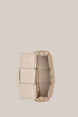 VESTIRSI - MARGOT LEATHER WOVEN BAG - LIGHT TAN