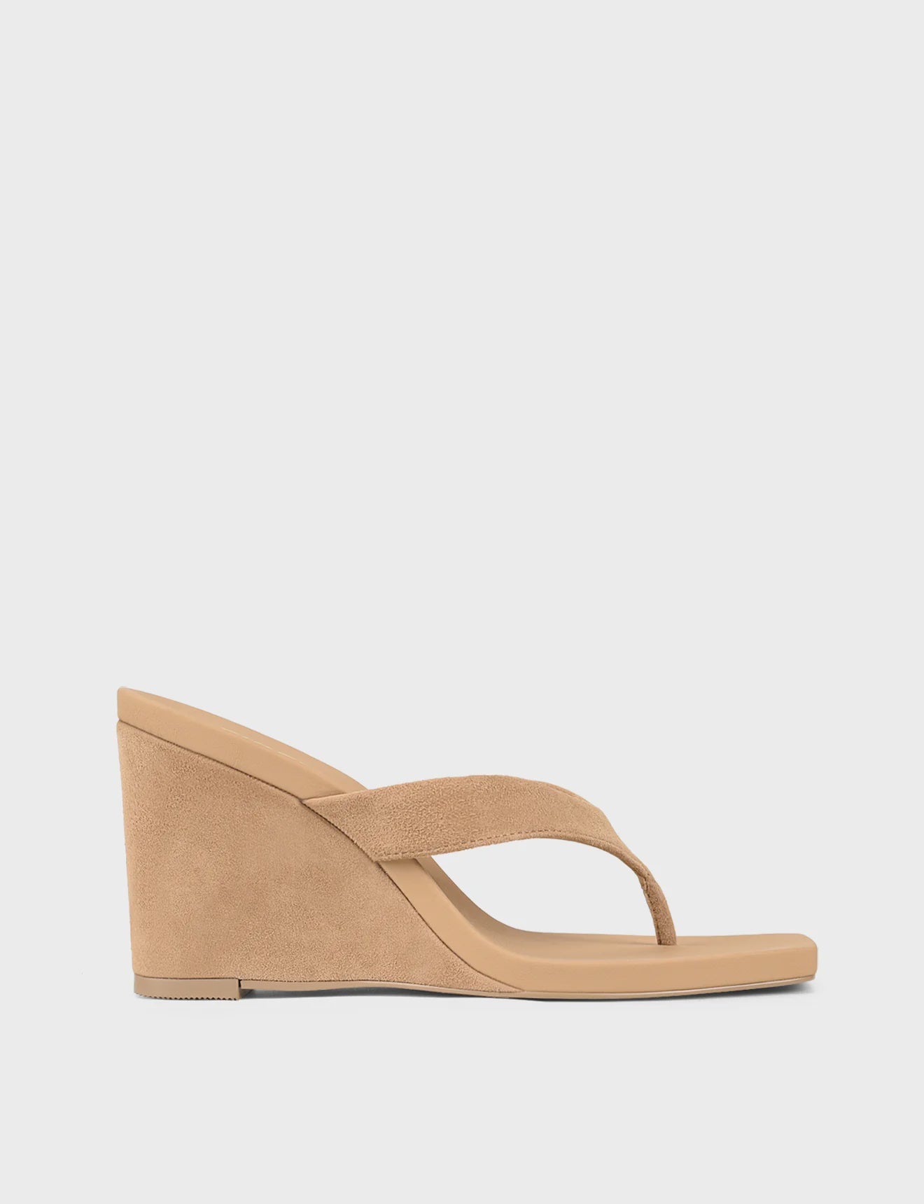 SIREN - MELROSE THONG WEDGE - CAMEL TAN SUEDE