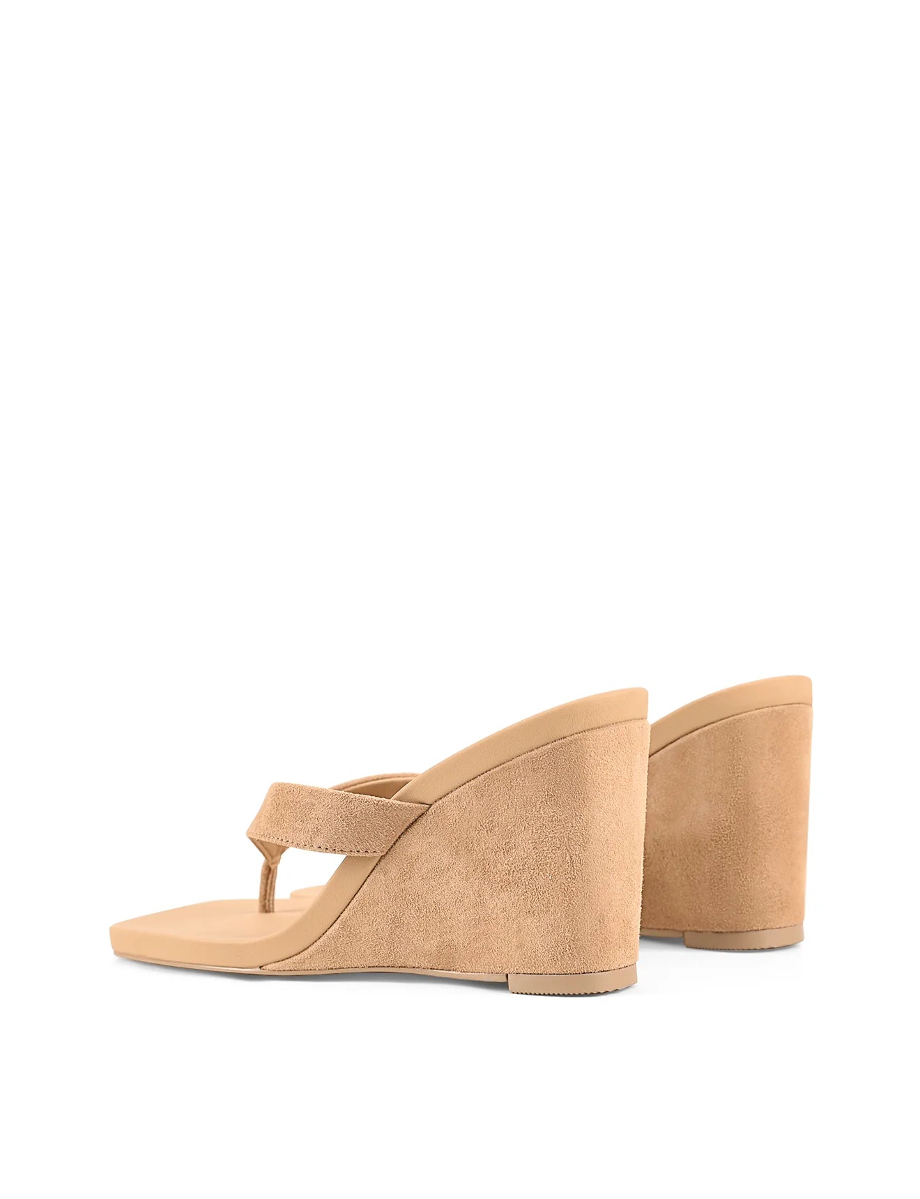 SIREN - MELROSE THONG WEDGE - CAMEL TAN SUEDE