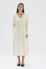 ASSEMBLY LABEL - MORGAN LONG SLEEVE DRESS - CREAM