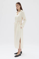 ASSEMBLY LABEL - MORGAN LONG SLEEVE DRESS - CREAM