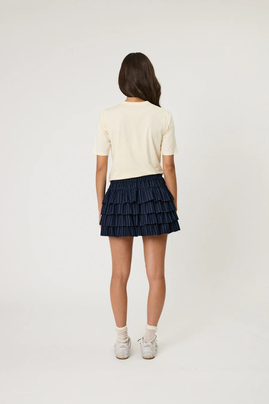 REMAIN - RORY MINI SKIRT - MIDNIGHT STRIPE
