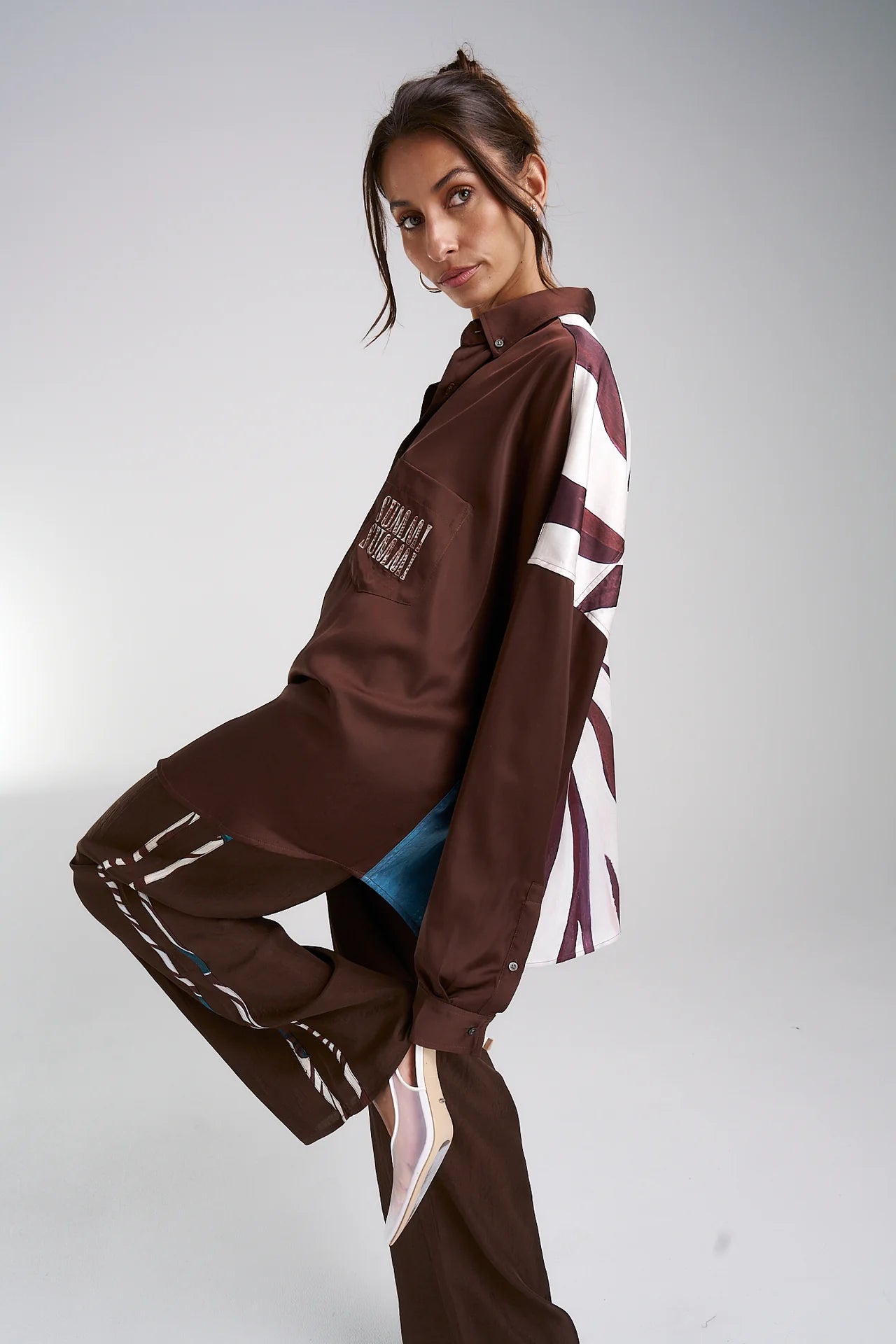 SUMMI SUMMI - LS OVERSIZED SHIRT - NAUTILUS