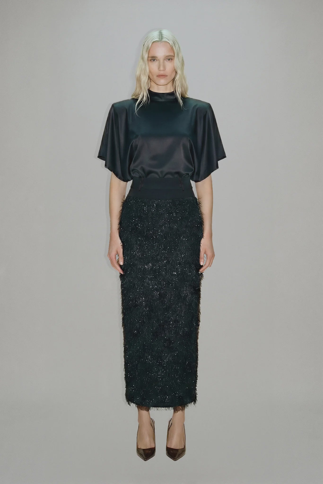 ATOIR - NINA FRINGE SKIRT - BLACK