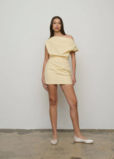 ONE OF OTHERS - PALLAS MINI DRESS - BARELY THERE YELLOW