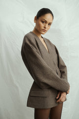 ONE OF OTHERS - LUCA BLAZER - BROWN//BLACK