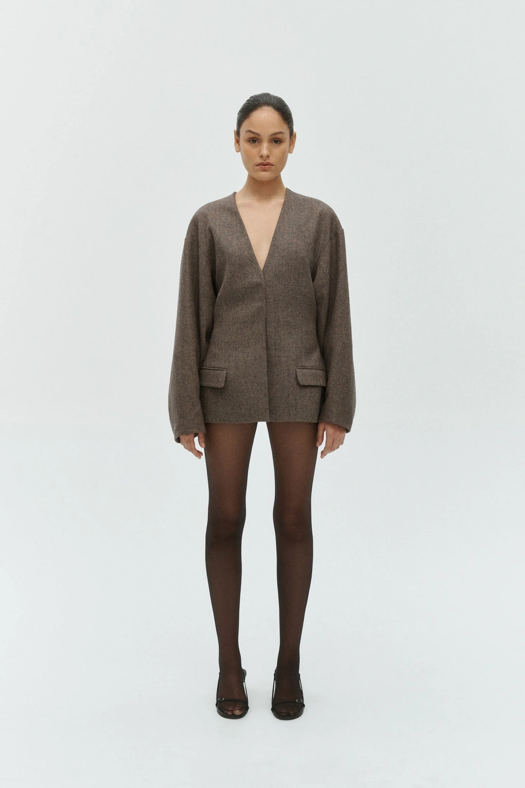 ONE OF OTHERS - LUCA BLAZER - BROWN//BLACK