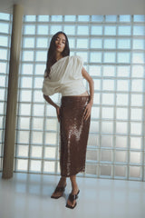 ONE OF OTHERS - KENDALL SKIRT - COFFEE