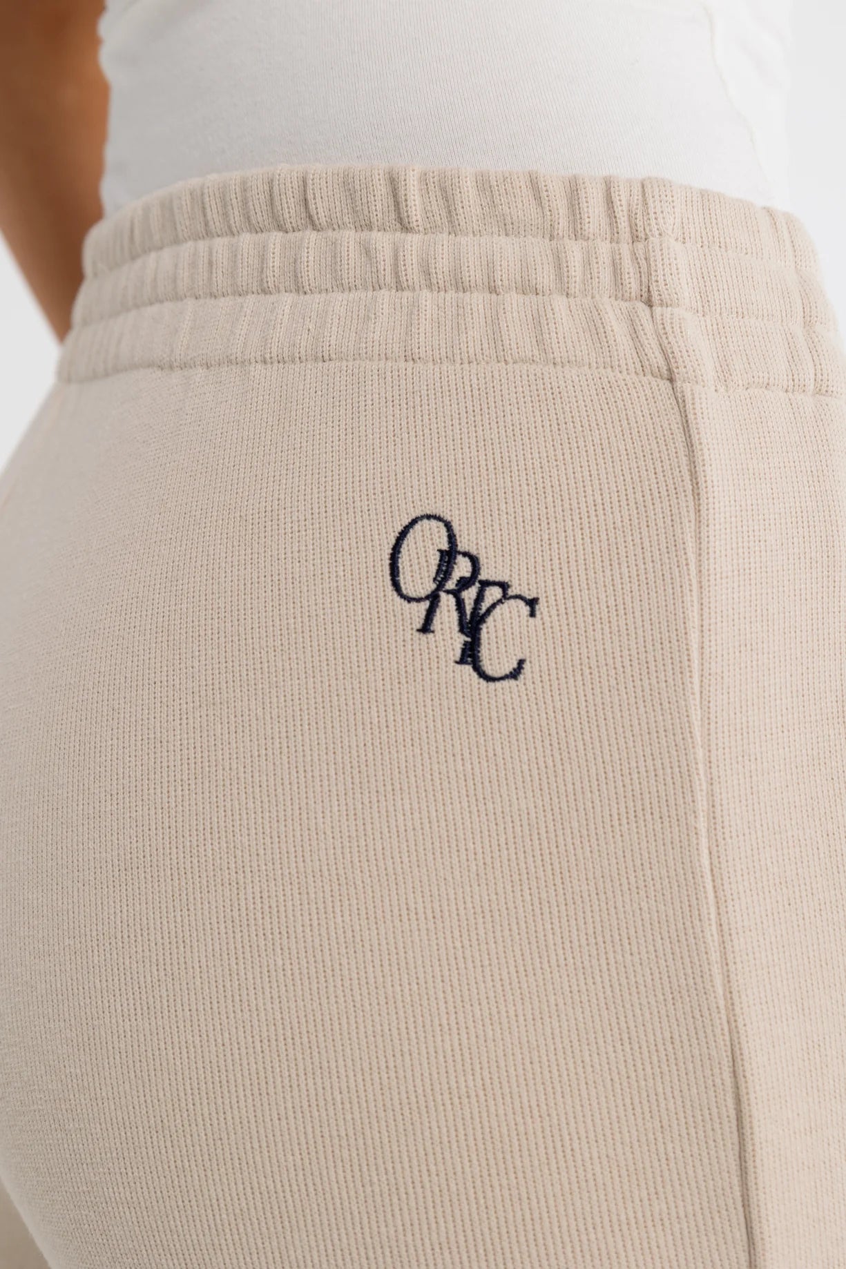 ORTC - AVA MONOGRAM ZIP HEM PANT BONE