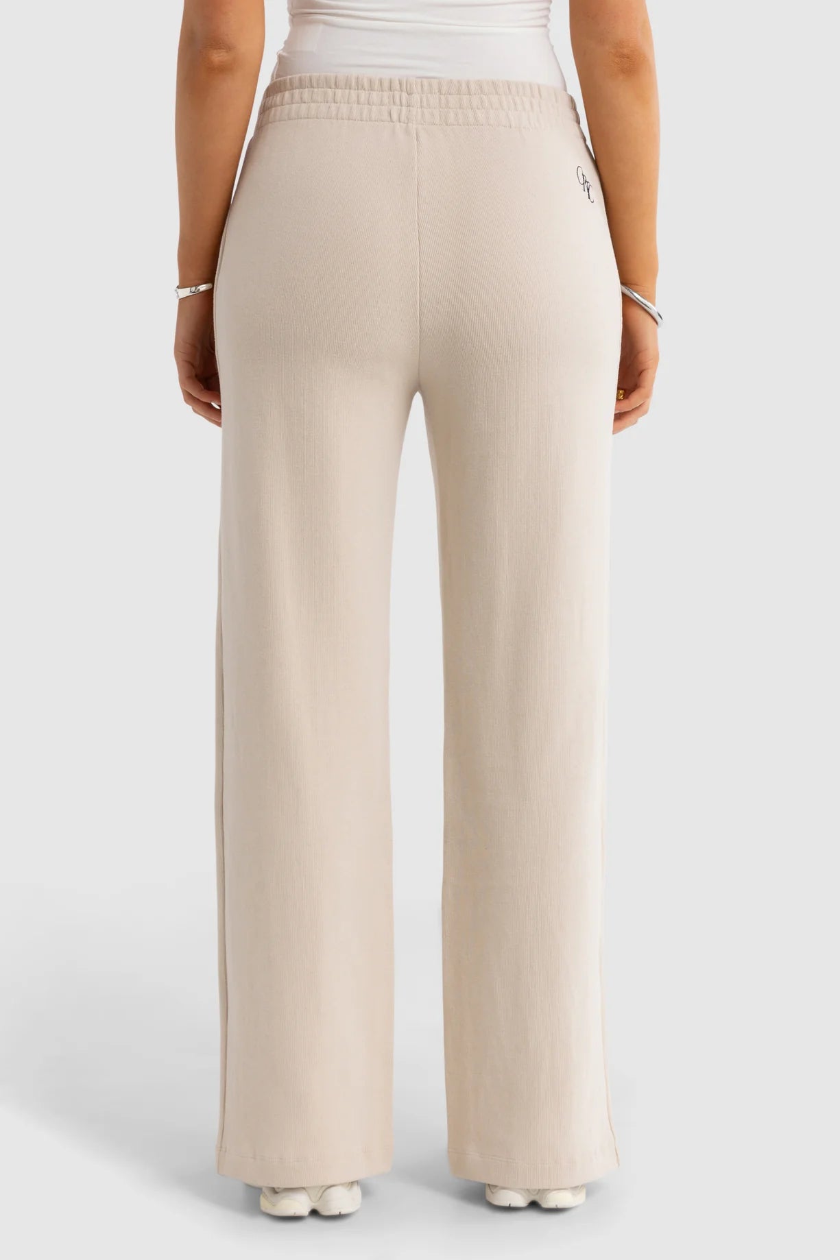 ORTC - AVA MONOGRAM ZIP HEM PANT BONE