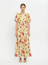 KIVARI - ODESSA MAXI DRESS - BUTTER/RED