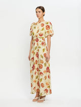 KIVARI - ODESSA MAXI DRESS - BUTTER/RED