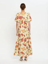 KIVARI - ODESSA MAXI DRESS - BUTTER/RED
