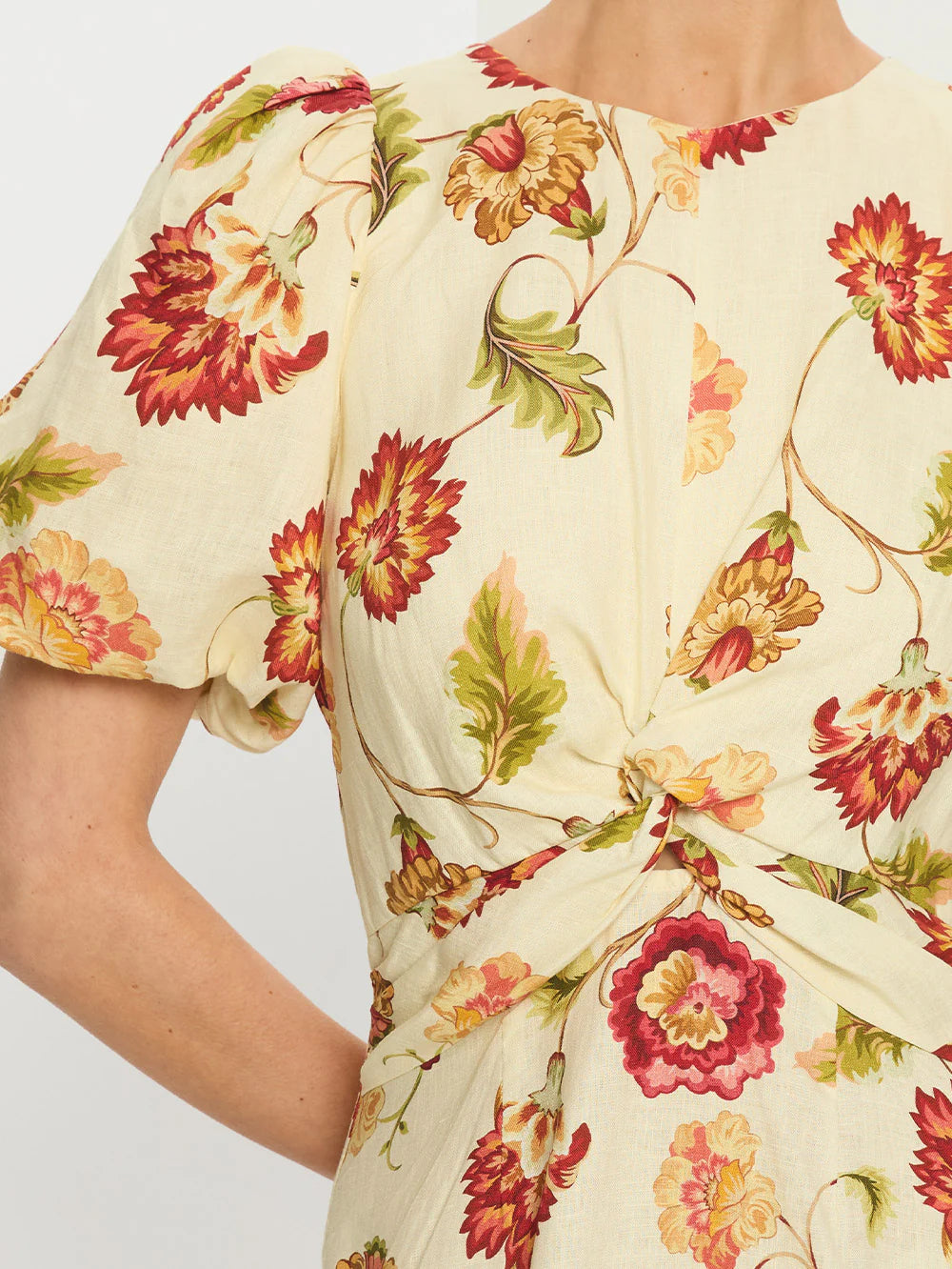 KIVARI - ODESSA MAXI DRESS - BUTTER/RED